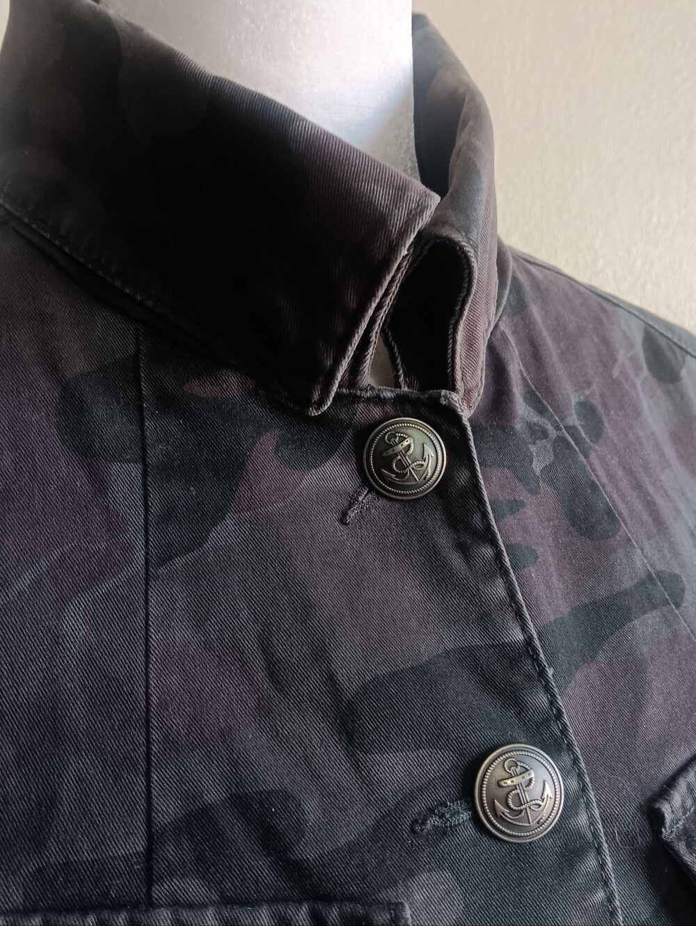 Cargo Military Style Camouflage Utility Jacket Army Coat London Jean Sz. 4 Women - Picture 6 of 12
